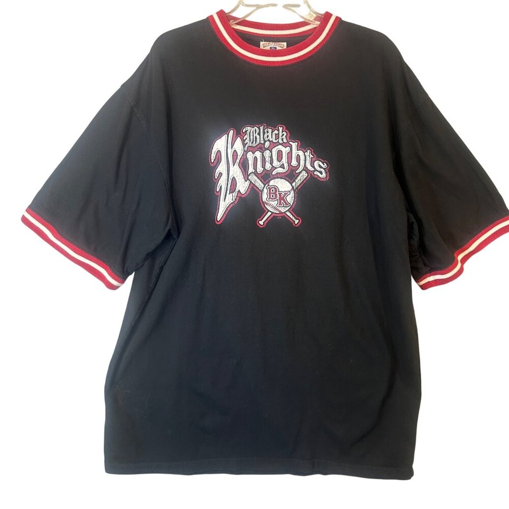 Men's XL Steve & Barry Black Knights T-Shirt Baseball Jersey 100% Cotton GUC